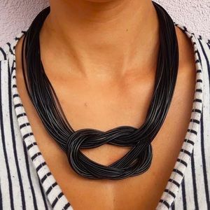 ✨✨Black Multi Strand / Layered Knotted Necklace ✨✨